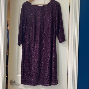 Sequence Cocktail Dress - Plum